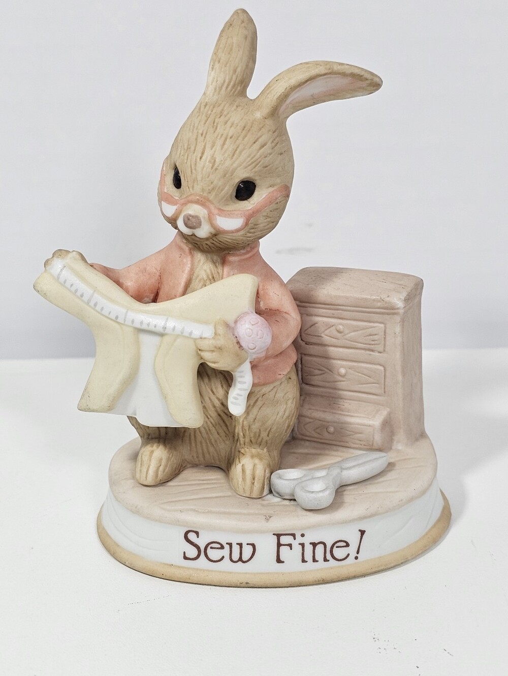 American Greetings Designers Collection "Sew Fine" Rabbit Figurine